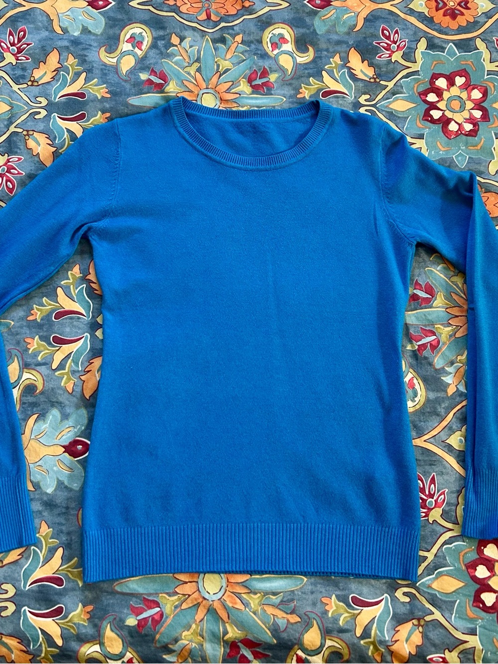 Women's Crewneck Sweater in Bright Blue